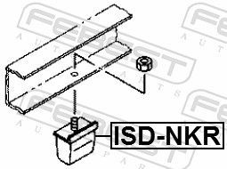 Atlaisvinimo spyruoklės stabdiklis, papildoma spyruoklė FEBEST ISD-NKR