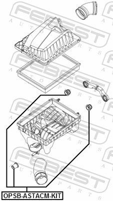 Laikiklis, oro filtro korpusas FEBEST OPSB-ASTACM-KIT