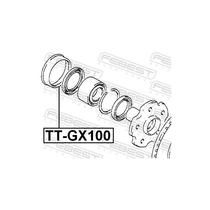 Remonto komplektas, rato stebulė FEBEST TT-GX100