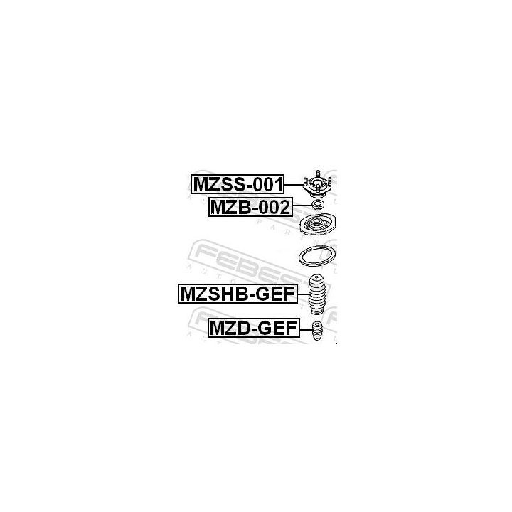 Apsauginis dangtelis/gofruotoji membrana, amortizatorius FEBEST MZSHB-GEF