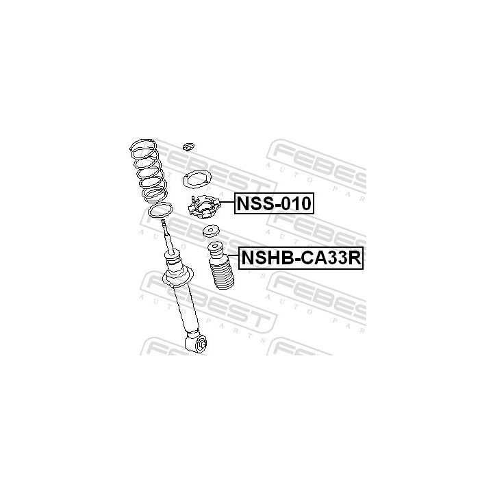 Apsauginis dangtelis/gofruotoji membrana, amortizatorius FEBEST NSHB-CA33R