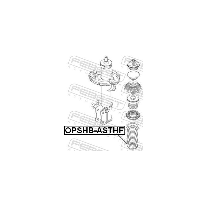 Apsauginis dangtelis/gofruotoji membrana, amortizatorius FEBEST OPSHB-ASTHF