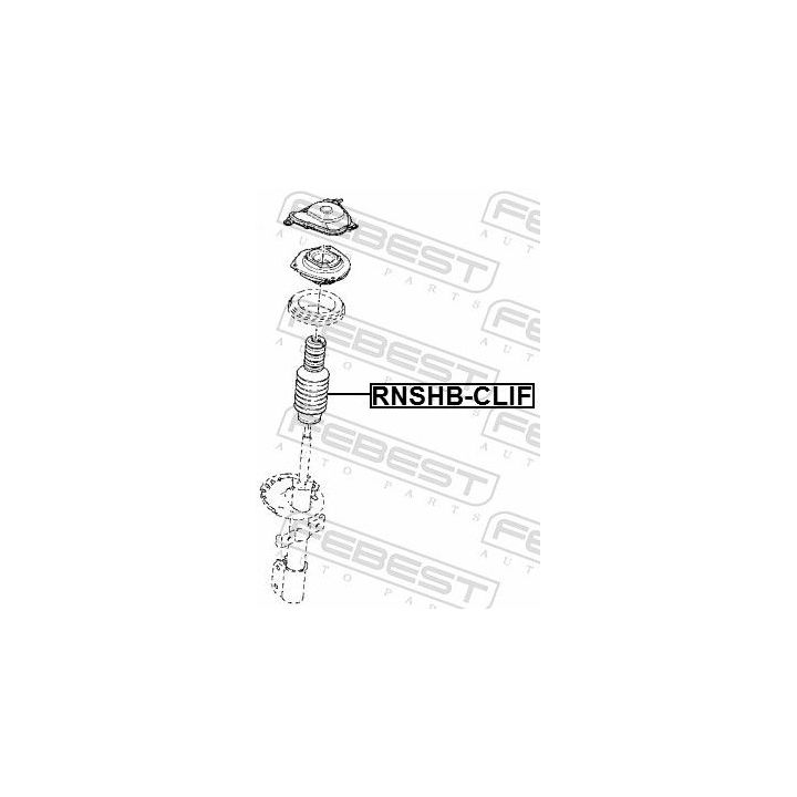 Apsauginis dangtelis/gofruotoji membrana, amortizatorius FEBEST RNSHB-CLIF