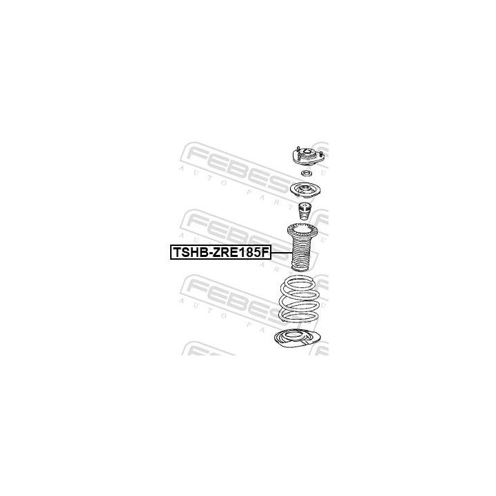Apsauginis dangtelis/gofruotoji membrana, amortizatorius FEBEST TSHB-NRE185F