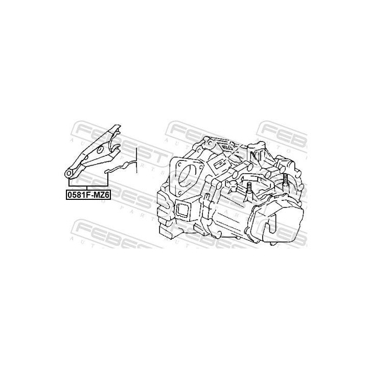 Paleidimo šakė, sankaba FEBEST 0581F-MZ6