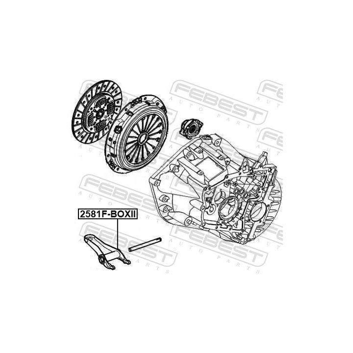 Paleidimo šakė, sankaba FEBEST 2581F-BOXII