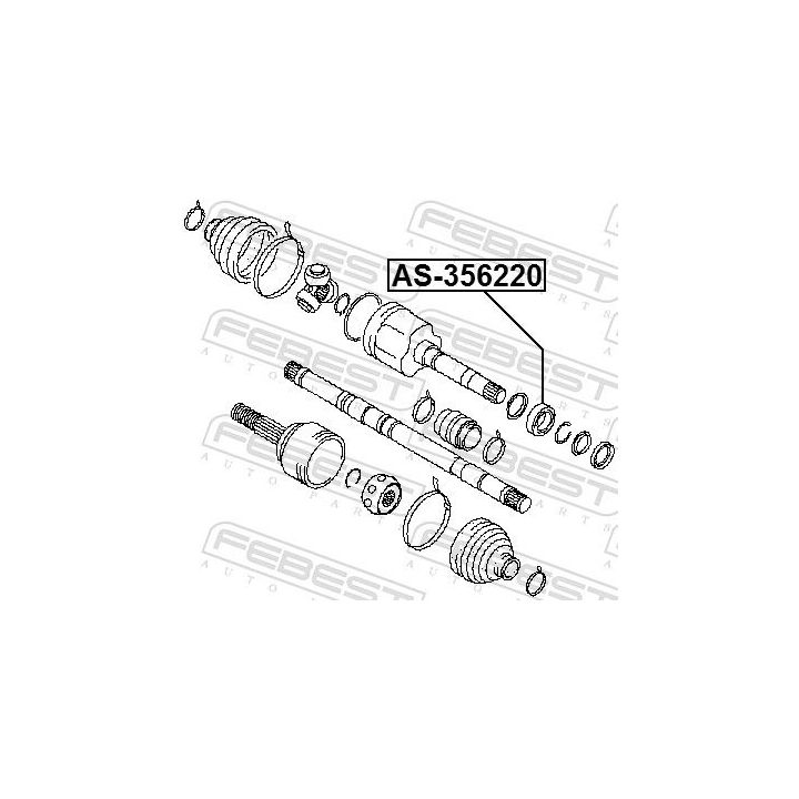 Guolis, kardaninis velenas FEBEST AS-356220