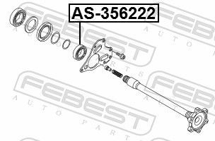 Guolis, kardaninis velenas FEBEST AS-356222