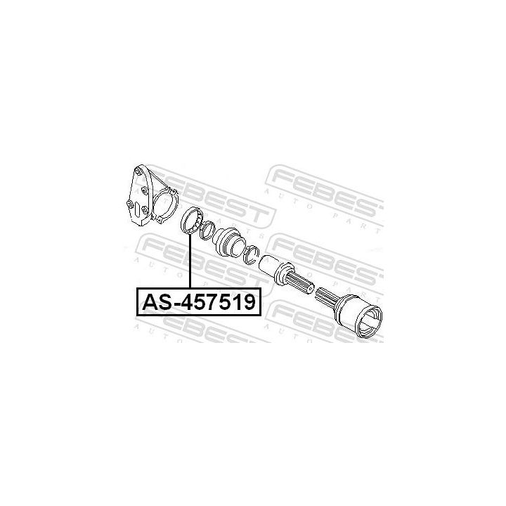 Guolis, kardaninis velenas FEBEST AS-457519