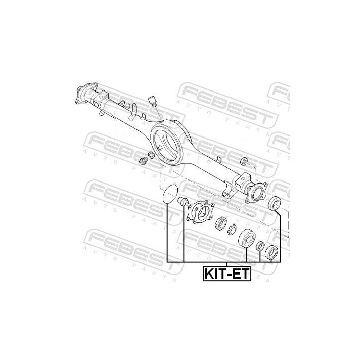Guolis, kardaninis velenas FEBEST KIT-ET