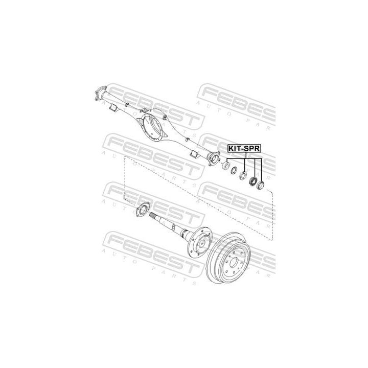 Guolis, kardaninis velenas FEBEST KIT-SPR