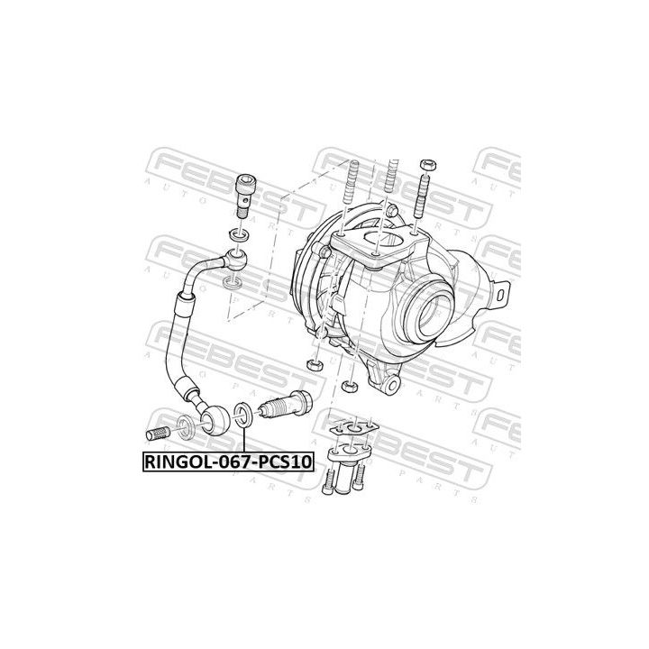 Tarpiklis, alyvos pildymo anga (piltuvas) FEBEST RINGOL-067-PCS10