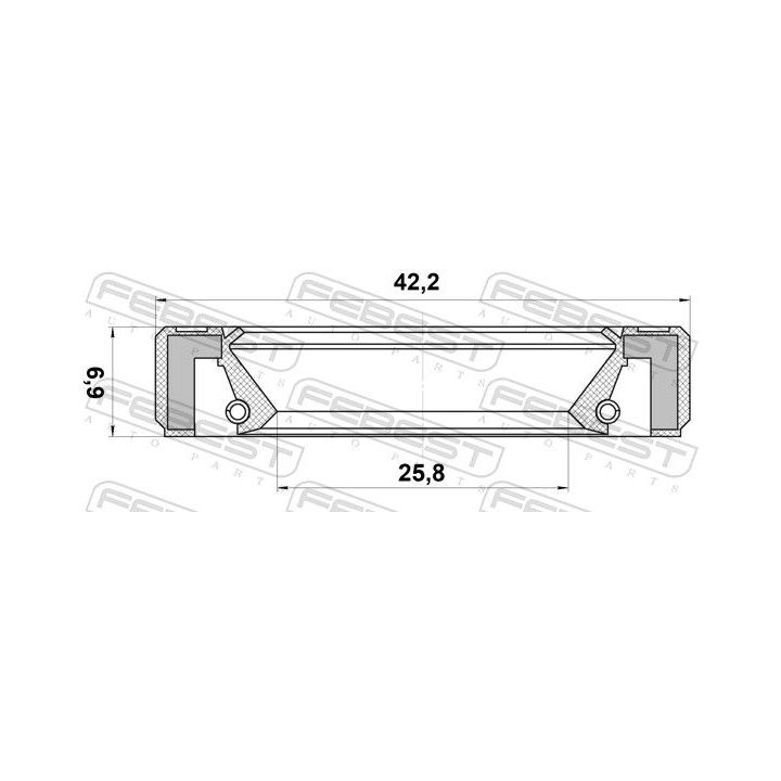 Veleno sandariklis, neautomatinės transmisijos velenas FEBEST 95GBY-27420707R