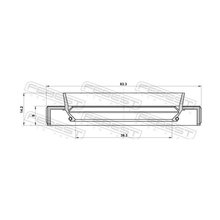 Veleno sandariklis, neautomatinės transmisijos velenas FEBEST 95HBY-40630914L