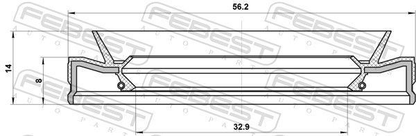 Veleno sandariklis, neautomatinės transmisijos velenas FEBEST 95HFS-34560814C
