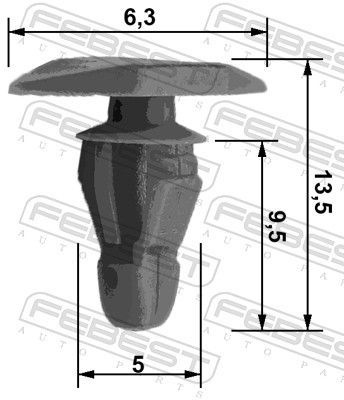 Sąvarža, atšvaitas / apsaugos juosta FEBEST 88570-023