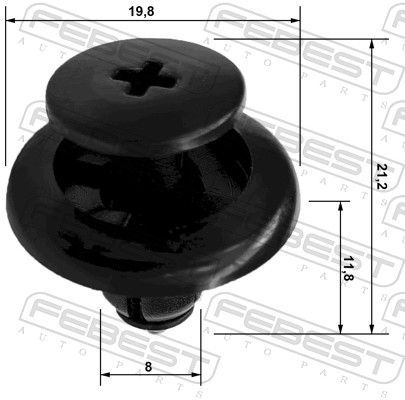 Sąvarža, atšvaitas / apsaugos juosta FEBEST 88570-030