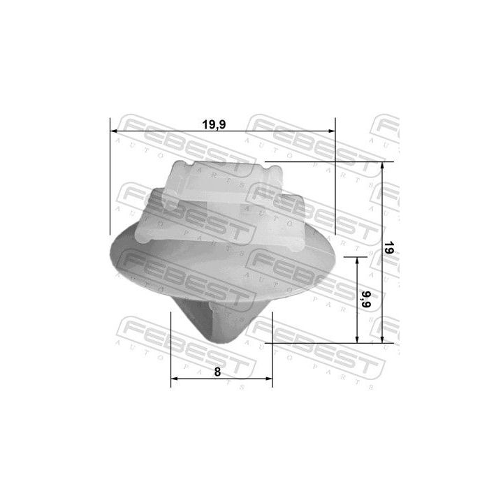 Sąvarža, atšvaitas / apsaugos juosta FEBEST 88570-045