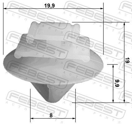 Sąvarža, atšvaitas / apsaugos juosta FEBEST 88570-045