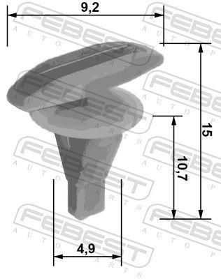 Sąvarža, atšvaitas / apsaugos juosta FEBEST 88570-052