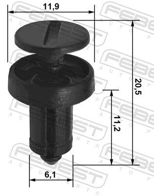 Sąvarža, atšvaitas / apsaugos juosta FEBEST 88570-064