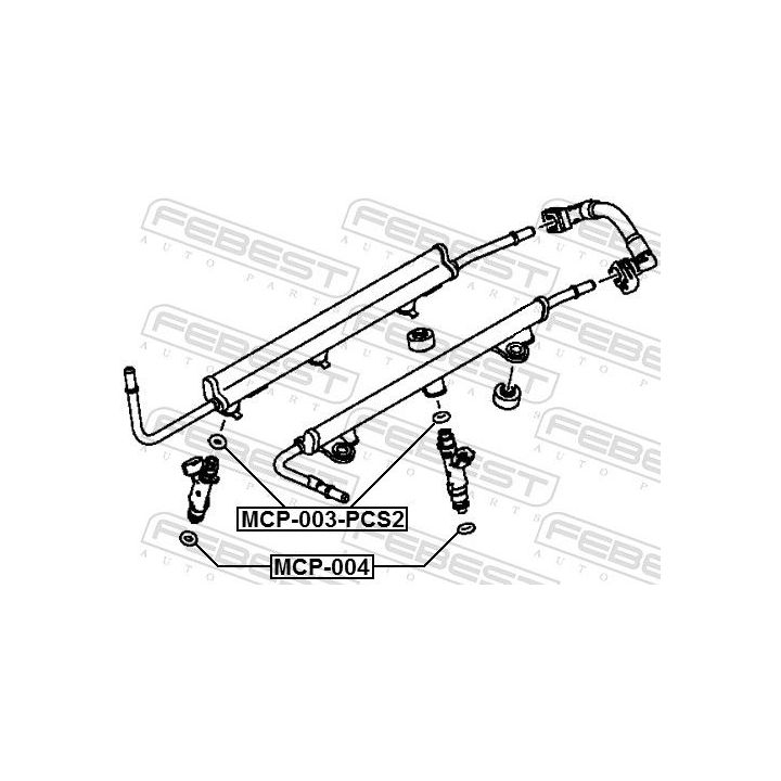 Tarpiklis, purkštukas FEBEST MCP-003-PCS2