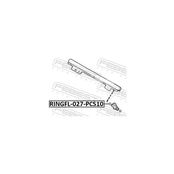 Tarpiklis, purkštukas FEBEST RINGFL-027-PCS10