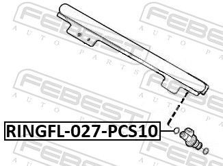 Tarpiklis, purkštukas FEBEST RINGFL-027-PCS10