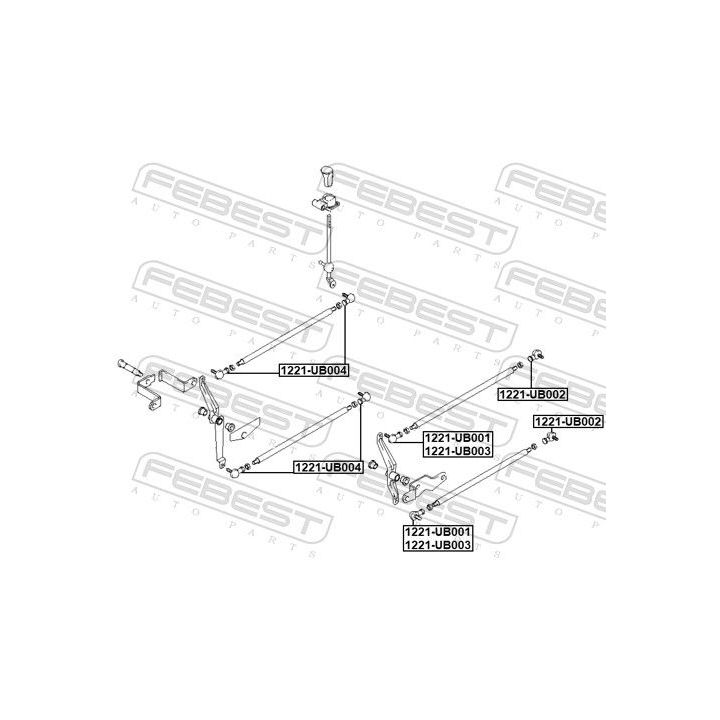 Jungtis, kėlimo strypas FEBEST 1221-UB003