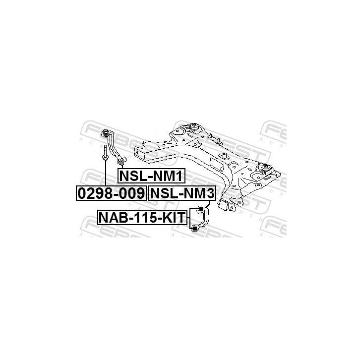 Laikiklis, porėmis / bendras laikiklis FEBEST NSL-NM1