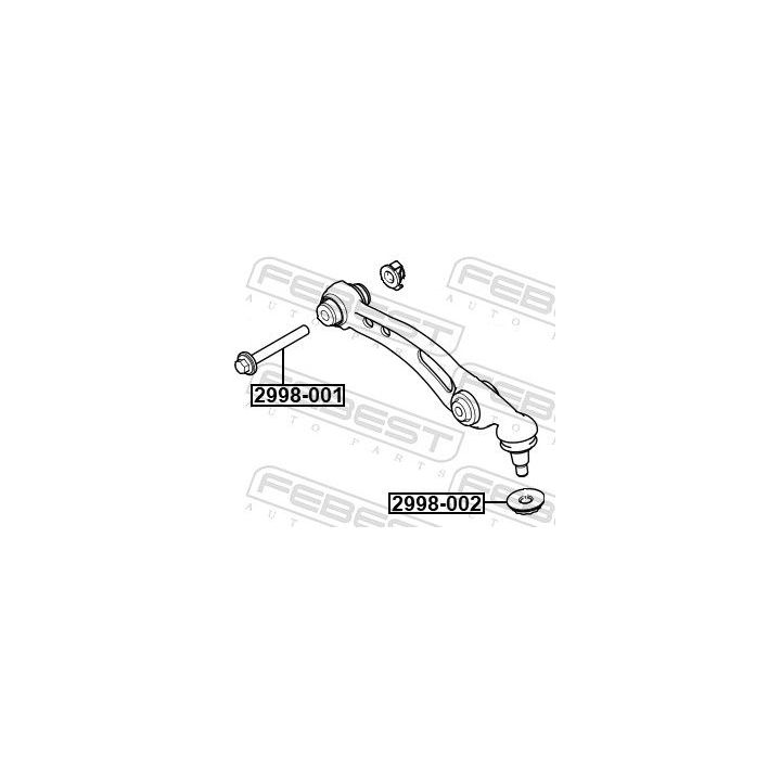 Veržlė, atraminis / rutulinis šarnyras FEBEST 2998-002