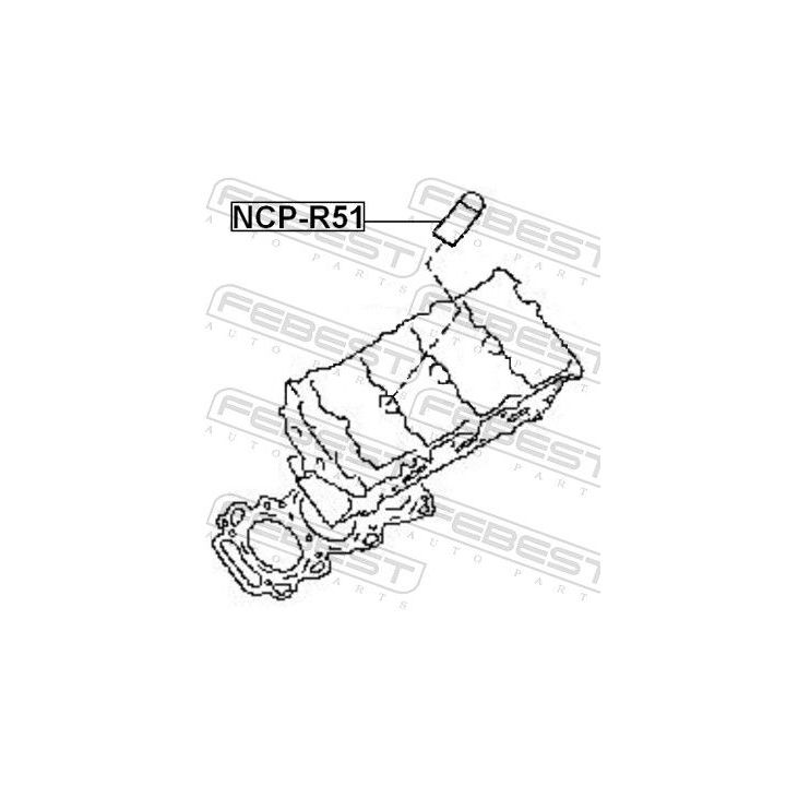 Tarpiklis, žvakių dėklas FEBEST NCP-R51