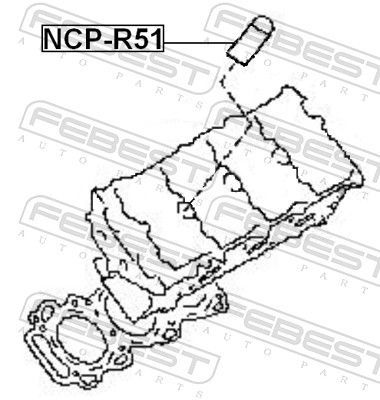 Tarpiklis, žvakių dėklas FEBEST NCP-R51