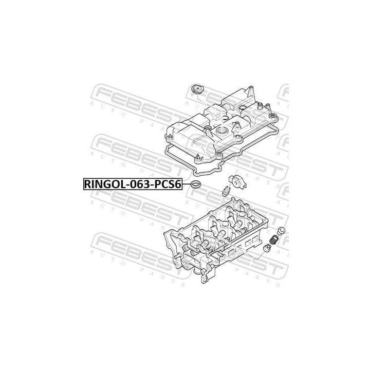 Tarpiklis, žvakių dėklas FEBEST RINGOL-063-PCS6