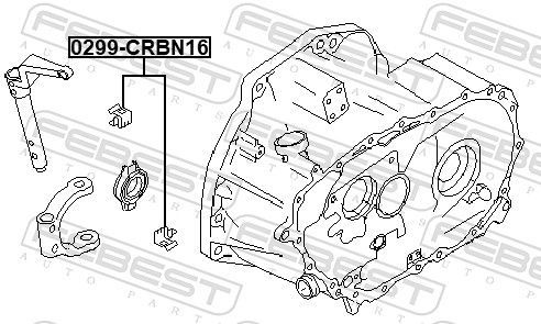 Paleidimo šakės tamprusis kaištis FEBEST 0299-CRBN16