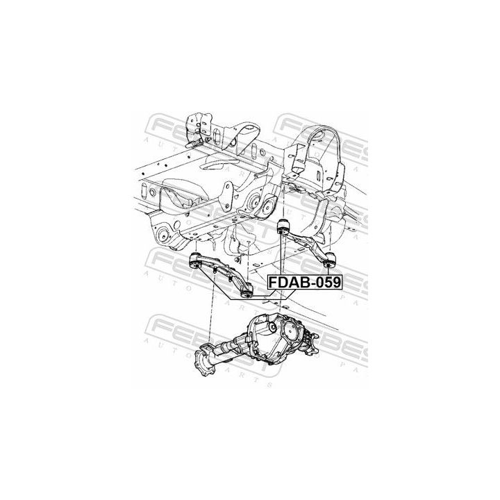 Montavimas, diferencialas FEBEST FDAB-059