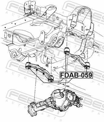 Montavimas, diferencialas FEBEST FDAB-059