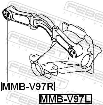 Montavimas, diferencialas FEBEST MMB-V97R