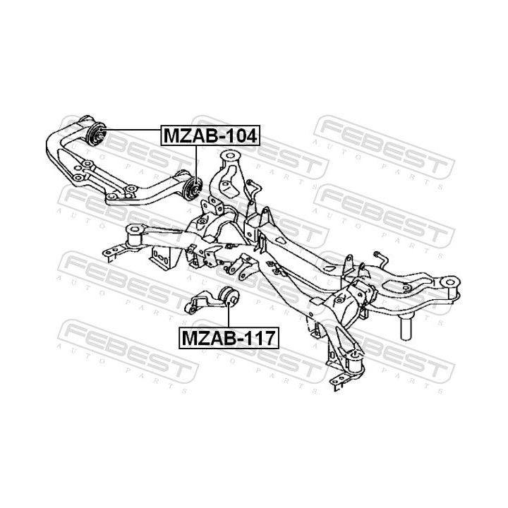 Montavimas, diferencialas FEBEST MZAB-117