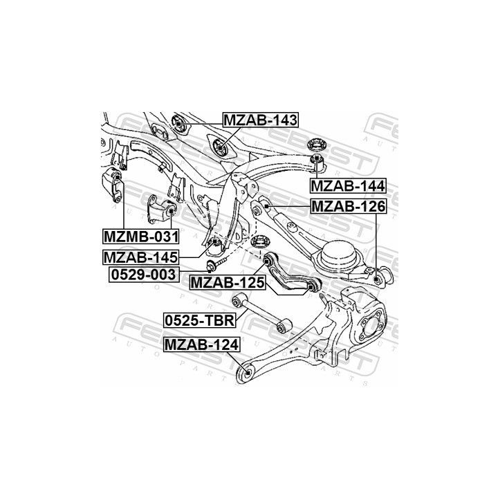 Montavimas, diferencialas FEBEST MZMB-031