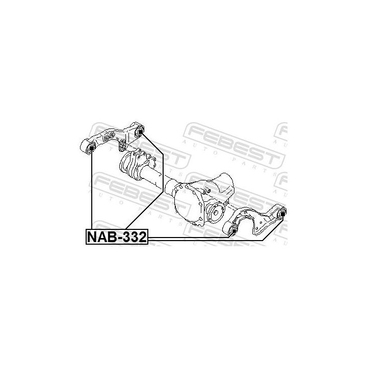 Montavimas, diferencialas FEBEST NAB-332