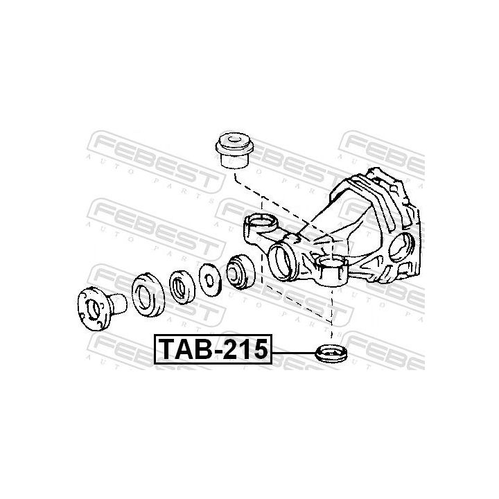 Montavimas, diferencialas FEBEST TAB-215