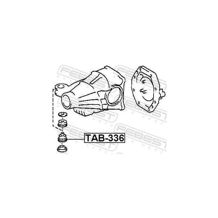 Montavimas, diferencialas FEBEST TAB-336