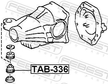 Montavimas, diferencialas FEBEST TAB-336