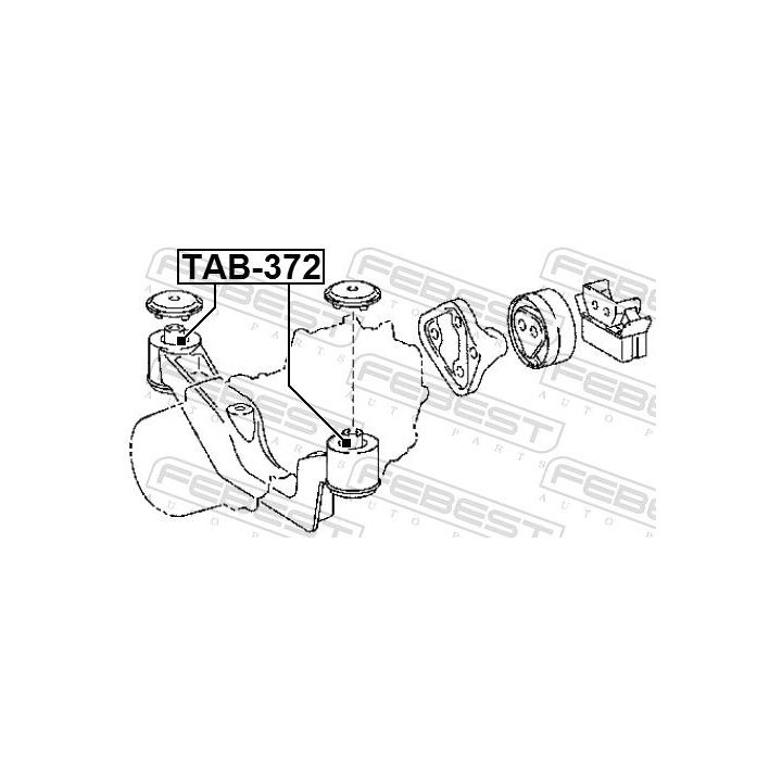 Montavimas, diferencialas FEBEST TAB-372