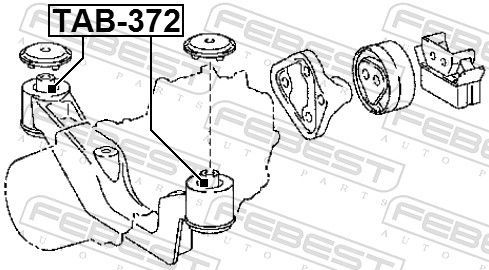 Montavimas, diferencialas FEBEST TAB-372