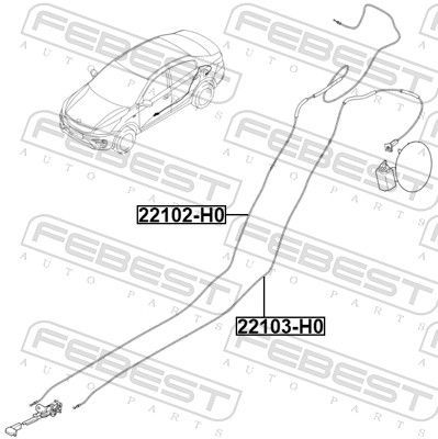 Trosas, bako dangtelis FEBEST 22103-H0