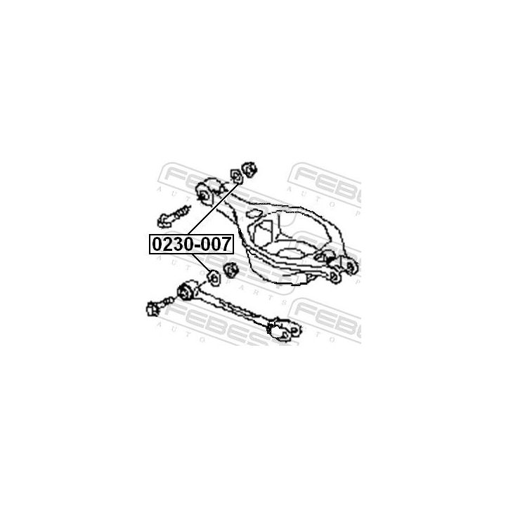 Gnybtas, atraminis buferis (ašies korpusas) FEBEST 0230-007