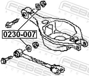 Gnybtas, atraminis buferis (ašies korpusas) FEBEST 0230-007