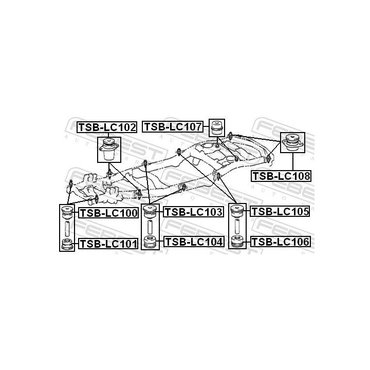 Pakaba, transporto priemonės rėmas FEBEST TSB-LC101